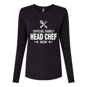 Mom Family Head Chef Great Gift Funny Cooking Mom Gift Womens Cotton Relaxed Long Sleeve T-Shirt