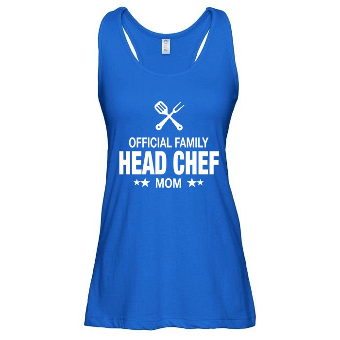 Mom Family Head Chef Great Gift Funny Cooking Mom Gift Ladies Essential Flowy Tank