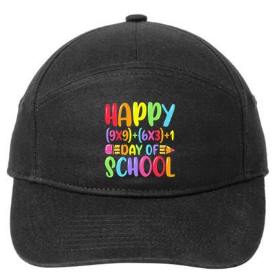 Math Formula Happy 100 Days Of School Teacher Mathematics 7-Panel Snapback Hat