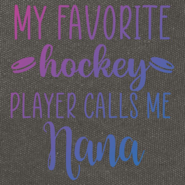 My Favorite Hockey Player Calls Me Nana Gift Cotton Canvas Backpack