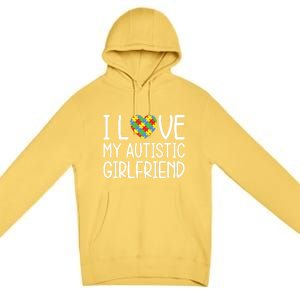 My Friend Has Autism Gift I Love My Autistic Friend Gift Premium Pullover Hoodie