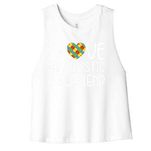 My Friend Has Autism Gift I Love My Autistic Friend Gift Women's Racerback Cropped Tank