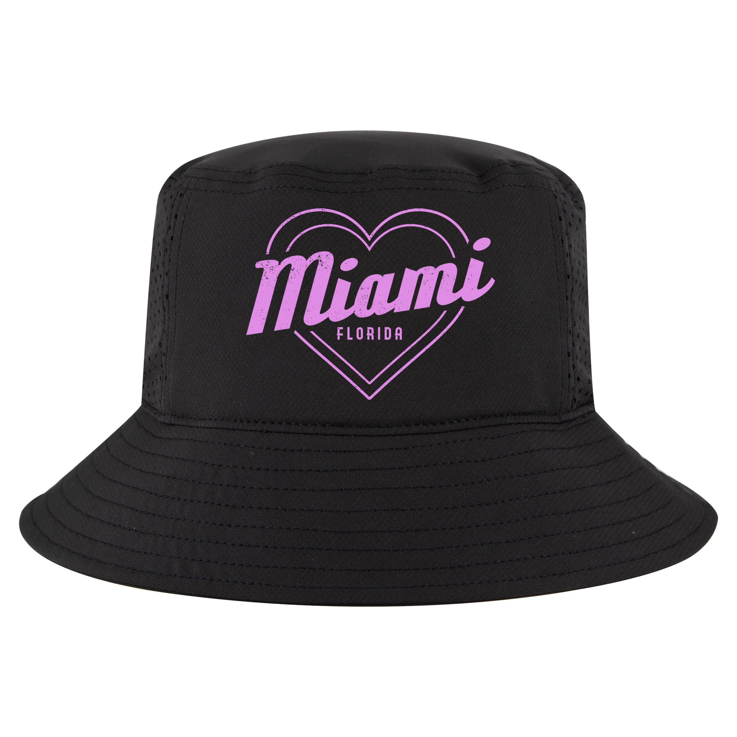 Miami Florida Heart Pride Girls Fl Miami Gift Cool Comfort Performance Bucket Hat
