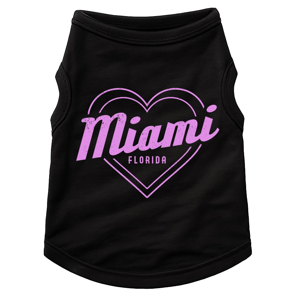 Miami Florida Heart Pride Girls Fl Miami Gift Doggie Tank