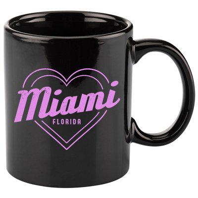 Miami Florida Heart Pride Girls Fl Miami Gift 11oz C Handle Ceramic Mug