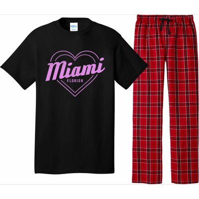 Miami Florida Heart Pride Girls Fl Miami Gift Pajama Set