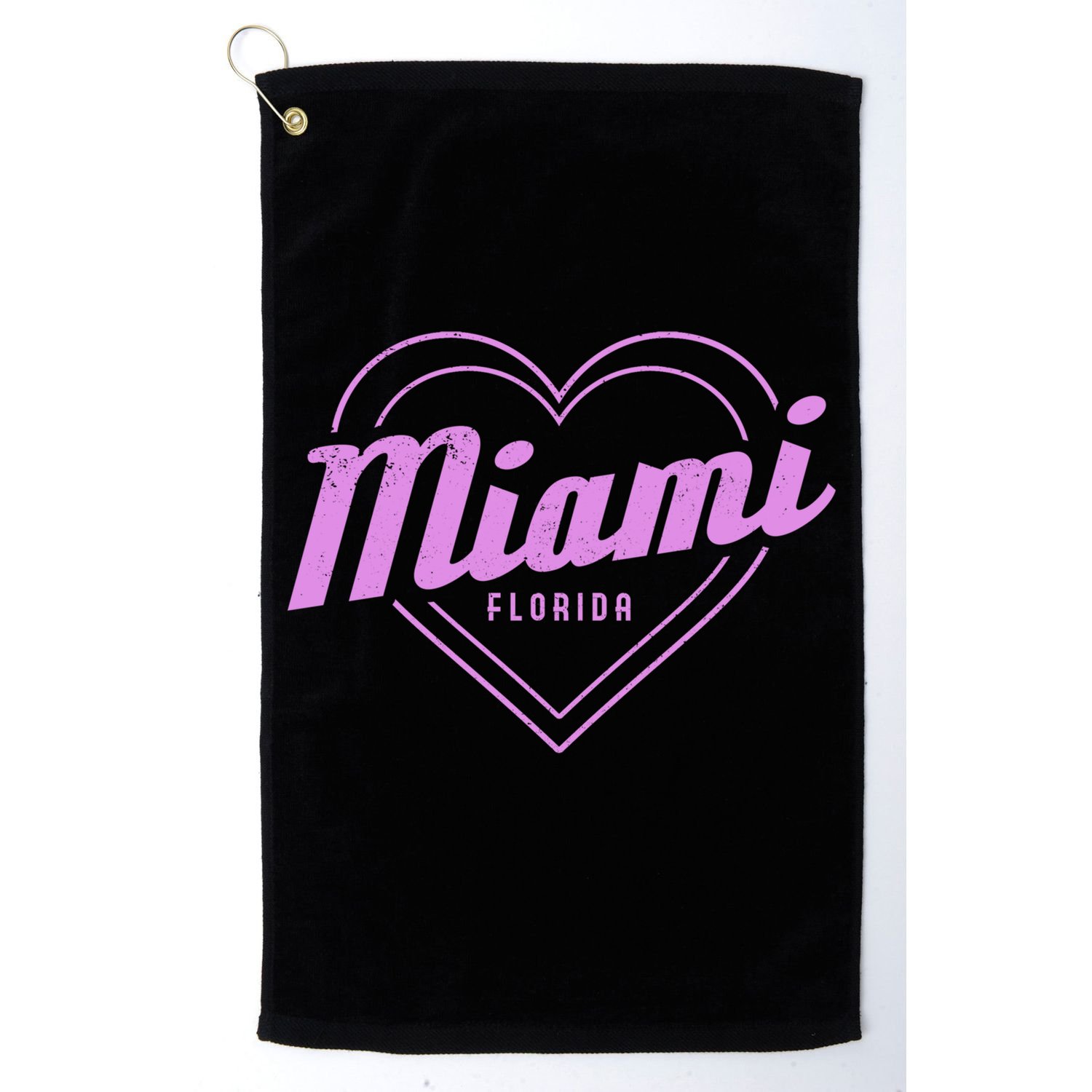 Miami Florida Heart Pride Girls Fl Miami Gift Golf Towel