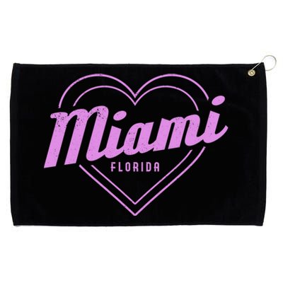 Miami Florida Heart Pride Girls Fl Miami Gift Grommeted Golf Towel