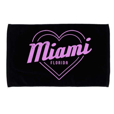 Miami Florida Heart Pride Girls Fl Miami Gift Microfiber Hand Towel