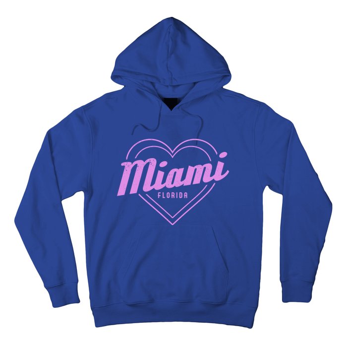 Miami Florida Heart Pride Girls Fl Miami Gift Hoodie