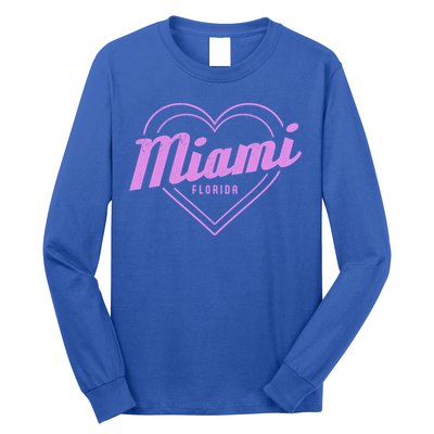 Miami Florida Heart Pride Girls Fl Miami Gift Long Sleeve Shirt
