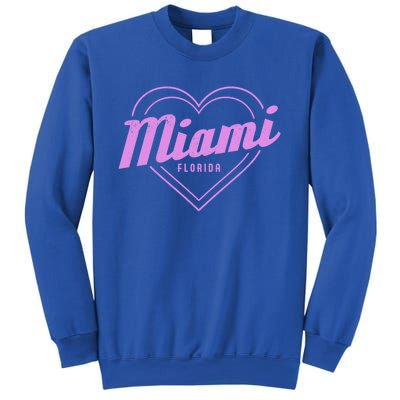 Miami Florida Heart Pride Girls Fl Miami Gift Sweatshirt