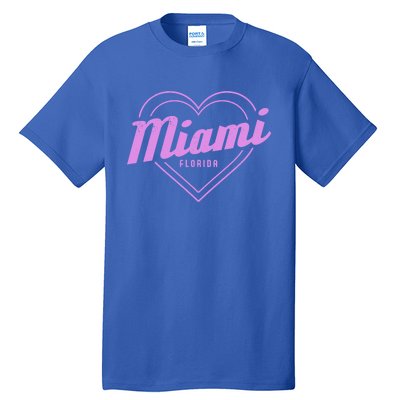 Miami Florida Heart Pride Girls Fl Miami Gift Tall T-Shirt