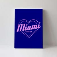 Miami Florida Heart Pride Girls Fl Miami Gift Canvas