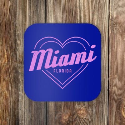 Miami Florida Heart Pride Girls Fl Miami Gift Coaster