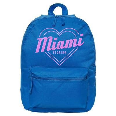 Miami Florida Heart Pride Girls Fl Miami Gift 16 in Basic Backpack