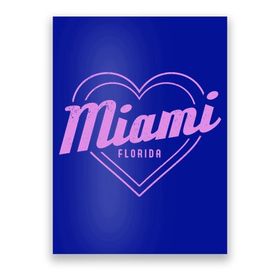 Miami Florida Heart Pride Girls Fl Miami Gift Poster
