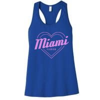 Miami Florida Heart Pride Girls Fl Miami Gift Women's Racerback Tank