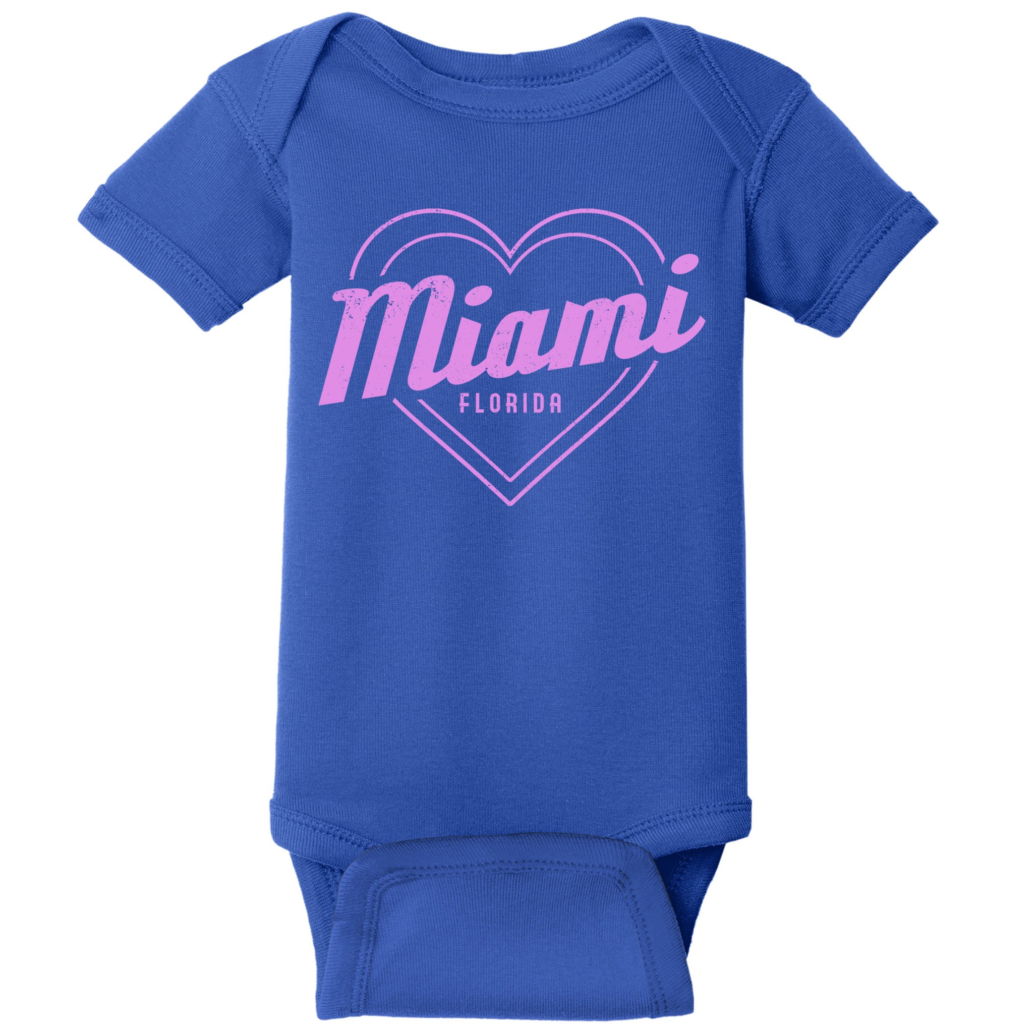 Miami Florida Heart Pride Girls Fl Miami Gift Baby Bodysuit