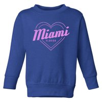 Miami Florida Heart Pride Girls Fl Miami Gift Toddler Sweatshirt