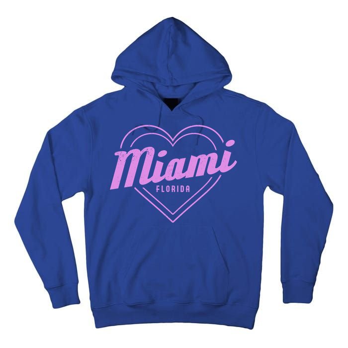 Miami Florida Heart Pride Girls Fl Miami Gift Tall Hoodie