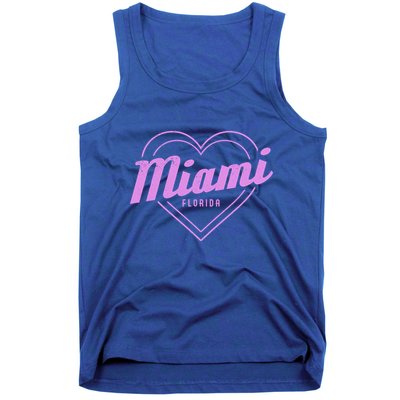 Miami Florida Heart Pride Girls Fl Miami Gift Tank Top