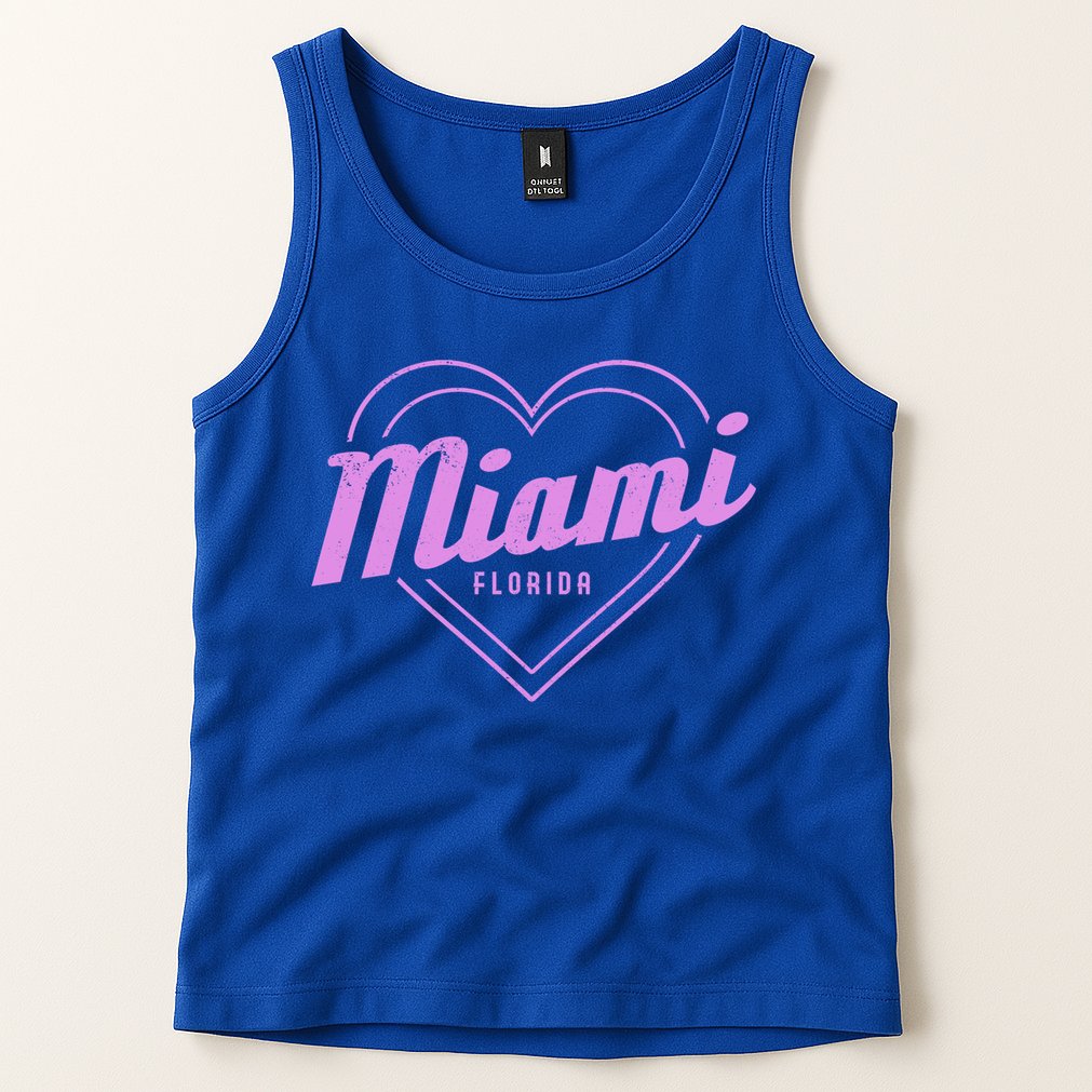 Miami Florida Heart Pride Girls Fl Miami Gift Tank Top