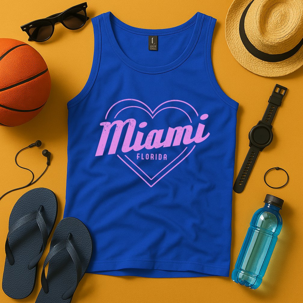 Miami Florida Heart Pride Girls Fl Miami Gift Tank Top