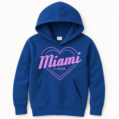 Miami Florida Heart Pride Girls Fl Miami Gift Kids Hoodie