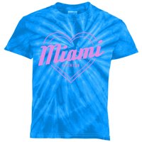 Miami Florida Heart Pride Girls Fl Miami Gift Kids Tie-Dye T-Shirt