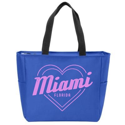 Miami Florida Heart Pride Girls Fl Miami Gift Zip Tote Bag