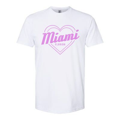 Miami Florida Heart Pride Girls Fl Miami Gift Softstyle CVC T-Shirt