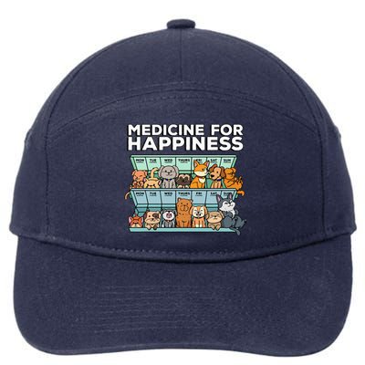 Medicine For Happiness Pill Box Animals Dog Pals 7-Panel Snapback Hat