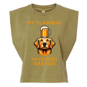 My Flabbers Have Been Gasted Distressed Retro Funny Dog Garment-Dyed Women's Muscle Tee