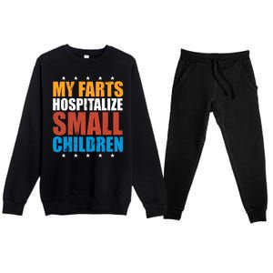 My Farts Hospitalize Small Children Premium Crewneck Sweatsuit Set