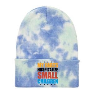 My Farts Hospitalize Small Children Tie Dye 12in Knit Beanie