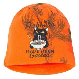 My Flabbers Have Been Gasted Distressed Retro Funny Cat Kati - Camo Knit Beanie