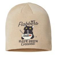 My Flabbers Have Been Gasted Distressed Retro Funny Cat Sustainable Beanie