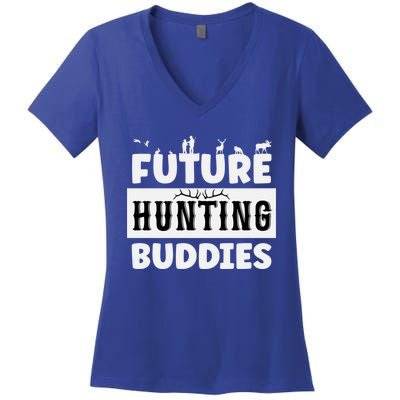 Matching Future Hunting Buddies Great Gift Women's V-Neck T-Shirt