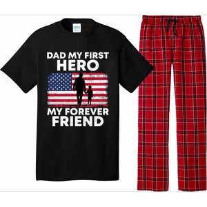 My First Hero My Forever Friend FatherS Day American Flag Gift Pajama Set