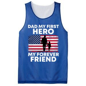 My First Hero My Forever Friend FatherS Day American Flag Gift Mesh Reversible Basketball Jersey Tank