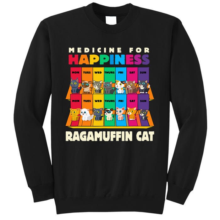 Medicine For Happiness Ragamuffin Cat Funny Ragdoll Cat Sweatshirt