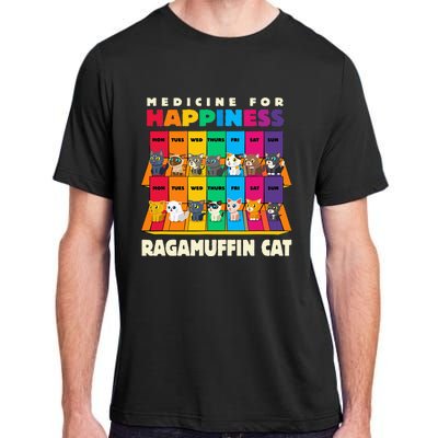 Medicine For Happiness Ragamuffin Cat Funny Ragdoll Cat Adult ChromaSoft Performance T-Shirt