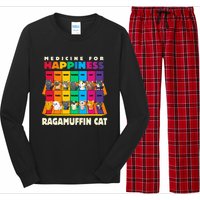 Medicine For Happiness Ragamuffin Cat Funny Ragdoll Cat Long Sleeve Pajama Set