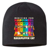 Medicine For Happiness Ragamuffin Cat Funny Ragdoll Cat Sustainable Beanie