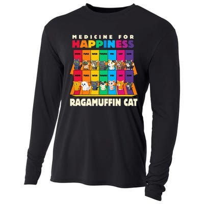 Medicine For Happiness Ragamuffin Cat Funny Ragdoll Cat Cooling Performance Long Sleeve Crew