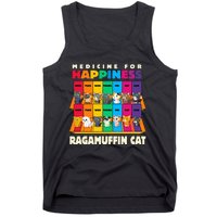 Medicine For Happiness Ragamuffin Cat Funny Ragdoll Cat Tank Top