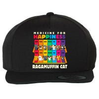 Medicine For Happiness Ragamuffin Cat Funny Ragdoll Cat Wool Snapback Cap