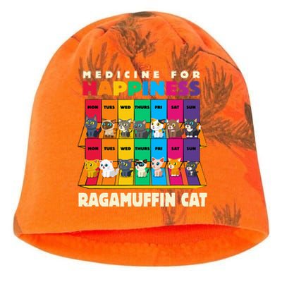 Medicine For Happiness Ragamuffin Cat Funny Ragdoll Cat Kati - Camo Knit Beanie