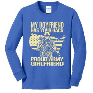 My Friend Has Your Back Proud Army Friend Lover Gift Funny Gift Kids Long Sleeve Shirt